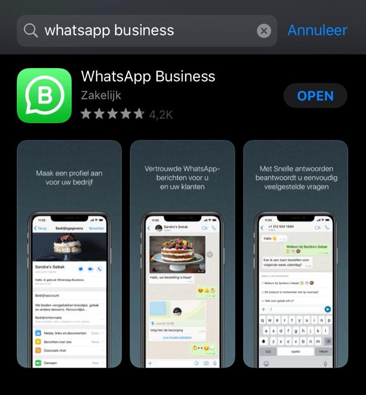 whatsapp zakelijk gebruiken